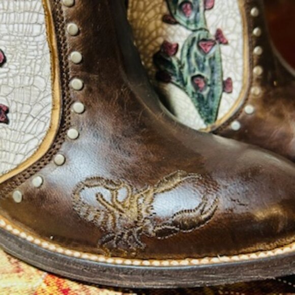 OLD GRINGO GALENA 6" TAHOMA-ROUTE 66 KAKI/WHITE SZ 6.B - Picture 5 of 16